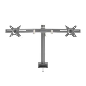 Monitor-Doppelarm silber